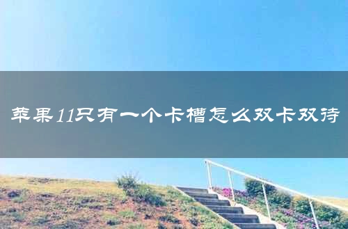 苹果11只有一个卡槽怎么双卡双待