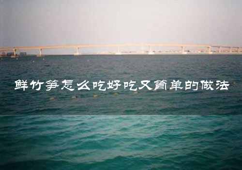 鲜竹笋怎么吃好吃又简单的做法