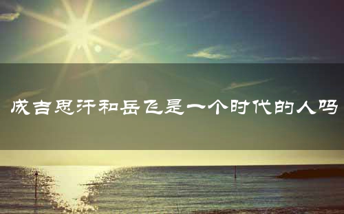 成吉思汗和岳飞是一个时代的人吗