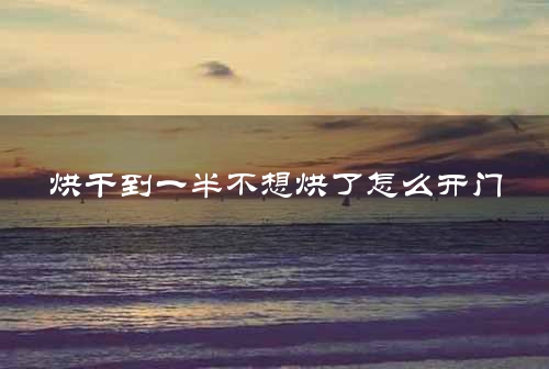 烘干到一半不想烘了怎么开门
