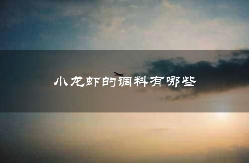 小龙虾的调料有哪些