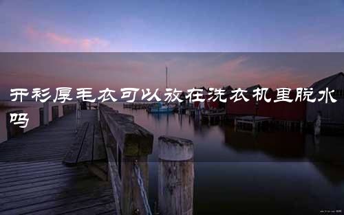 开衫厚毛衣可以放在洗衣机里脱水吗