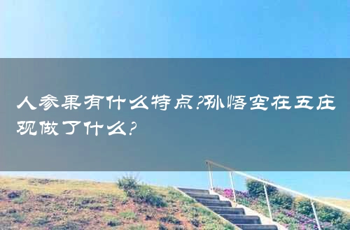 人参果有什么特点?孙悟空在五庄观做了什么?