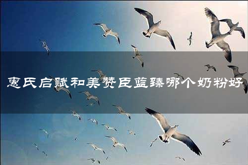 惠氏启赋和美赞臣蓝臻哪个奶粉好