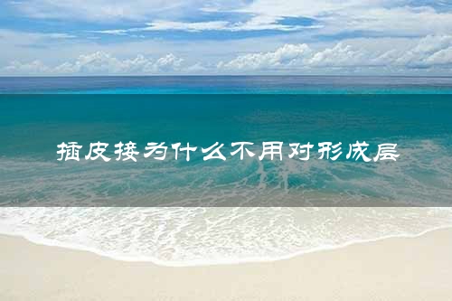 插皮接为什么不用对形成层